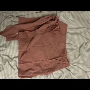 PEACH WRAP SKIRT